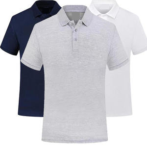 Vente en gros de chemises pour hommes en coton 100% vierges, logo brodé, chemises pour hommes, polos unisexes - Product Image 1