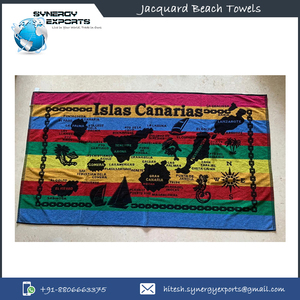 Serviette de plage personnalisée avec impression et Logo, 80% coton/20% Polyester de qualité supérieure, serviette Jacquard de plage indienne - Product Image 6