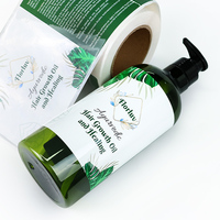 Rollo de código de barras de vinilo BOPP blanco personalizado etiqueta impermeable sello de seguridad pegatina para botella para alimentos salud champú suministros de embalaje