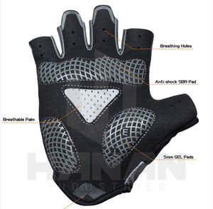 Guantes transpirables de medio dedo Guantes de ciclismo cómodos de Pakistán Guantes deportivos de protección completa de medio dedo - Product Image 5