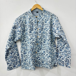 Meilleure vente veste imprimée Handblock veste en coton matelassé à la main en coton à fleurs disponible pour l'approvisionnement dans le monde entier - Product Image 1