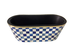 Venta al por mayor maceta con forma de rectángulo color azul y blanco maceta de estilo moderno para la decoración del hogar utiliza por los exportadores - Product Image 2