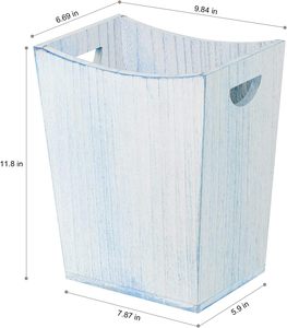 Poubelle en bois poubelle de ferme avec poignée petite poubelle en bois rustique Style campagnard poubelle rectangulaire Durable - Product Image 2