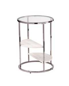 Mesa de Centro de Metal Hecha a Mano, Diseño Moderno, Ecológica, con Almacenamiento, Forma y Color Personalizables, Superficie de Mármol, para Sala de Estar - Product Image 3