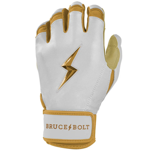 Guantes de Bateo de Manga Corta BRUCE BOLT Serie Original Serie Oro - Blanco/Dorado con Multicolor - Product Image 6