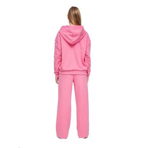 Ensemble de survêtement de luxe en molleton 100% coton uni de haute qualité pour femmes, couleur personnalisée, vente chaude, hiver, Wish Tell International - Product Image 4