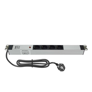 19 inch 4 cách 1U Đức ổ cắm 16A 250VAC điện chỉ số ánh sáng Rack gắn nhôm Đơn vị phân phối điện - Product Image 1