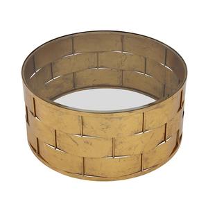 Mesa de Centro Moderna Ecológica de Metal y Vidrio con Marco Dorado, Tamaño Grande para Comedor/Sala de Estar - Product Image 4