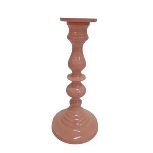 Bougeoir en aluminium enduit de poudre de pêche utilisé pour la décoration intérieure Supports modernes Pilier Lanterne Bougeoir Pot à bougie - Product Image 1