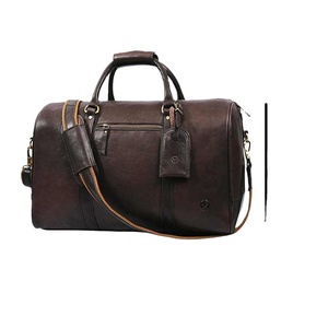 Sac de sport et de voyage extensible personnalisé avec logo, sac de week-end, sac à main tendance, sac de travail, sac de voyage imperméable en cuir véritable et toile - Product Image 6