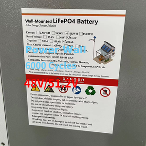 Batería de Litio Lifepo4 para Almacenamiento de Energía Solar, 7kWh 138Ah 48V/51.2V, Batería de Pared para Hogar, Sistema Híbrido - Product Image 6