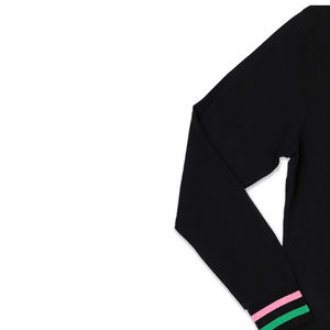 Cárdigan Casual de Invierno para Hombre, Estilo Élite, Color Negro, para Hermandades Universitarias, Antiarrugas, Grueso, de Nailon/Acrílico, con Botones Cubiertos en la Parte Delantera - Product Image 6