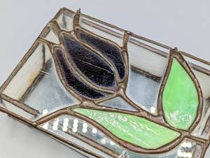 Boîte à bagues en verre de forme carrée de conception artistique Organisateur de bijoux en verre et cadre en métal pour article de cadeau de fiançailles de mariage - Product Image 3