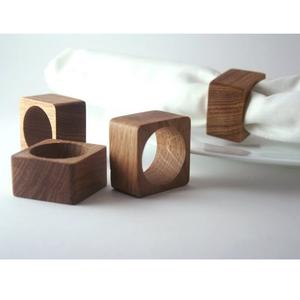 Anillo de Servilleta Rústico de Madera Maciza, Decoración de Mesa Estilo Granja, Suministros para Bodas y Cenas - Product Image 3