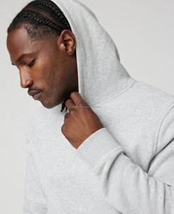 เสื้อสวมหัวผ้าฟลีซผ้าฝ้าย100% วินเทจของผู้ชายเสื้อมีฮู้ดสั่งพิมพ์ดิจิตอลลายสีทึบปักทรงหลวม - Product Image 4