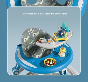 Trotteur musical pour bébé <span class=keywords><strong>4</strong></span> en 1 Trotteur musical Clignotant pour bébé Anti-renversement Pliant rotatif trotteur pièces - Product Image 6