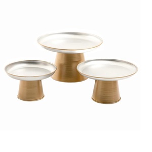 Présentoir à gâteaux pliable décoratif à 3 niveaux au design élégant pour la présentation de desserts et la décoration de fêtes et événements - Product Image 5