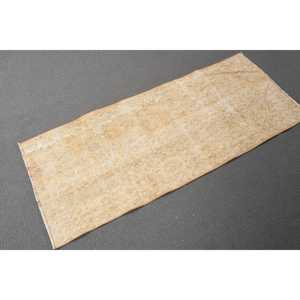 พรมขนาด 2x4.6 ฟุต, พรมตุรกีโบราณ, พรมสีน้ำตาลขาวไล่เฉด - Product Image 3