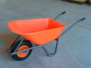 Durable Plastic Material Heavy-Duty Pneumatic Solid Wheelbarrow WB6414T High Load Bearing - Product Image 2