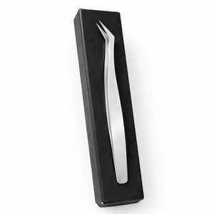 Pinzas Plateadas para Extensión de Pestañas, Acero Inoxidable, Precisión, Volumen, Aislamiento, Herramienta para Pestañas con Caja, Empaque OEM al por Mayor - Product Image 1