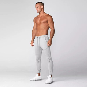 Pantalones de chándal cónicos deportivos baratos para hombre con panel de color personalizado pantalones de chándal grises ajustados tarifa al por mayor precio barato OEM - Product Image 5