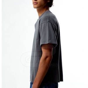 T-shirt court et ample de style streetwear pour homme, avec des proportions équilibrées et un look urbain décontracté. - Product Image 2