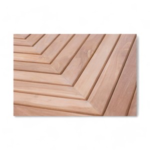 Ensemble table à manger moderne en bois de teck massif chaise empilable 4 places vente en gros pour café salle de sport meubles d'exercice pour centre commercial école hôtel - Product Image 6