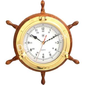 Decorativo personalizado Titanic rueda de barco de madera campana de pared de latón colgante vacaciones y Navidad campana de barco de latón decorativa excelente - Product Image 4