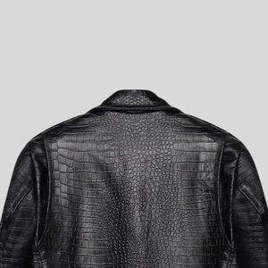 Peau de mouton personnalisée de qualité supérieure pour support de veste en cuir véritable gaufré à texture crocodile Caractéristiques du support du logo de marque personnalisé! - Product Image 3