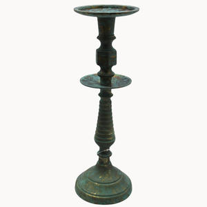 Portavelas de aluminio más vendido latón sucio decoración de boda de Navidad soporte de luz en T volumen artesanías - Product Image 1