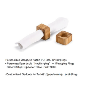 Set Portatovaglioli Personalizzato in Mesquite, Gadget Personalizzati per Decorazione Tavola - Product Image 2