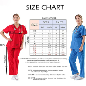Uniforme de hospital personalizado Unisex de alta calidad, traje de enfermería OEM, Material de licra, último diseño, juego de médicos dibujados a mano - Product Image 6