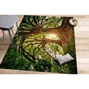 Nature Landscape Printed <b>Rug</b> - Farmhouse Green Entryway Anti-Slip Carpet,Luxury Velvet <b>Rug</b> - Product Image 5