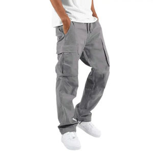 Pantalones de chándal de lona a la moda para hombre, pantalones de entrenamiento de gimnasia ecológicos para correr y ropa de calle diaria - Product Image 4