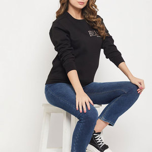 Customized Women's 100% Cotton Sweatshirt Solid Color with Trendy New Design Front Logo Embroidered Printed for Winter Autumn - Product Image 5