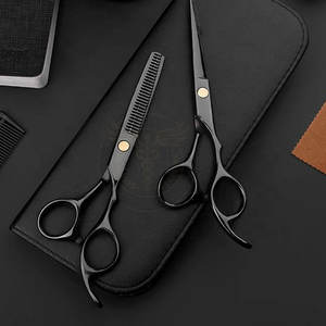 Ensemble de ciseaux de barbier professionnels en acier inoxydable pour salon, ciseaux de coupe et d'effilage de cheveux, kit léger de haute qualité - Product Image 3