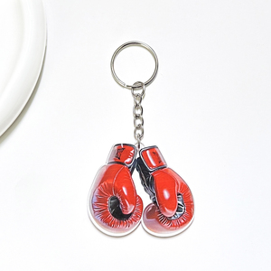 Gants de boxe porte-clés acrylique boxe porte-clés pendentif Anime personnalisé créatif homme cadeau sac pendentif voiture porte-clés - Product Image 2