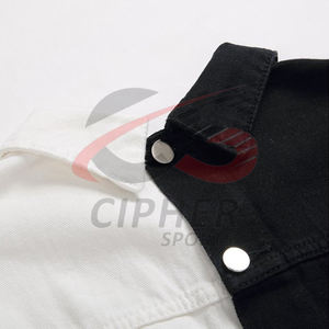 Veste en jean la plus confortable de couleur noire pour hommes avec prix de qualité bon marché Noir en prix de gros Veste en jean pour hommes - Product Image 3