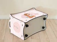 Boîte de rangement de jouets en bois pour enfants, boîte de rangement de jouets en bois avec couvercle, boîte de jouets en bois avec roues, bac à jouets pour enfants, organisateur de chambre d'enfants