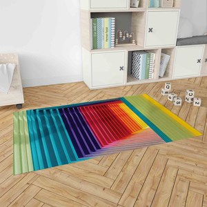 Alfombra con Estampado Hipnótico: Ilusión Óptica, Fácil de Limpiar, Efecto 3D Colorido, Alfombra de Terciopelo - Product Image 4