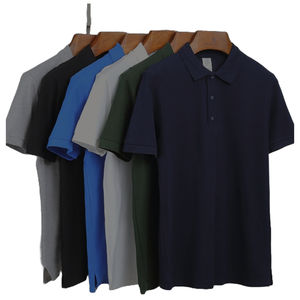 T-shirt en coton 100% pour homme, taille plus, imprimé sur mesure, de haute qualité, manches courtes, respirant, jersey uni, design pour polo - Product Image 4