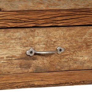 Aparador de lujo para el hogar de estilo Industrial Vintage, estantes abiertos de madera recuperada, patas de hierro, comedor, cocina, sala de estar, Gemini - Product Image 4