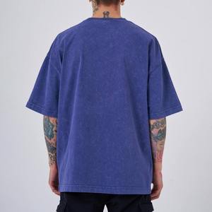 T-shirt homme oversize Muscle Fit T-shirt 100% coton délavé à l'acide de haute qualité pour homme coupe ample imprimé - Product Image 2