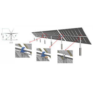 Système de montage <span class=keywords><strong>solaire</strong></span> à axe unique et double axe avec moteur d'orientation 24V DC à <span class=keywords><strong>prix</strong></span> compétitif pour panneaux solaires - Product Image 6