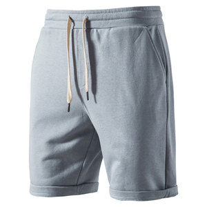 Short d'été unisexe grande taille personnalisé 100% toile de coton respirant séchage rapide fermeture à la taille élastique solide style High Street - Product Image 1
