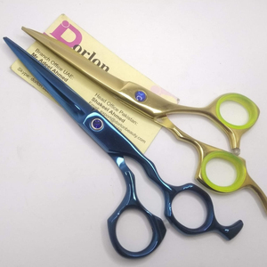 Venta caliente profesional Plasma Coated Hair Cutting Scissor Acero inoxidable Sustainable Hair Styling Barber Salon Hair Scissor - Product Image 1