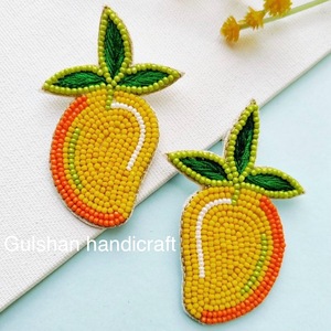 Pendientes bordados en forma de flor personalizados inspirados en la naturaleza, joyería Vintage tejida a mano ecológica para fiestas, pendientes de moda - Product Image 3