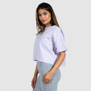 T-shirt court 100% coton grande taille de haute qualité pour femmes avec décoration de bouton - Product Image 4