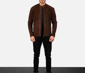 High quality for <b>Man</b> Motorbike Racing <b>Leather</b> Vintage <b>Jackets</b> Real <b>Leather</b> <b>Men's</b> <b>Leather</b> Outdoor <b>Brown</b> Color Double Zip <b>Jacket</b> - Product Image 6