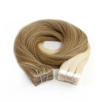 Extensions de cheveux à bandes adhésives, tissage invisible long en cheveux humains, cheveux chinois